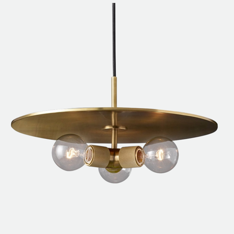 industrial art deco pendant brass glass lamp