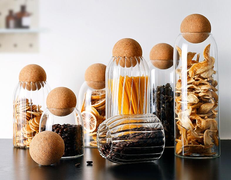 Glass jar with lid Kitchen Organizer