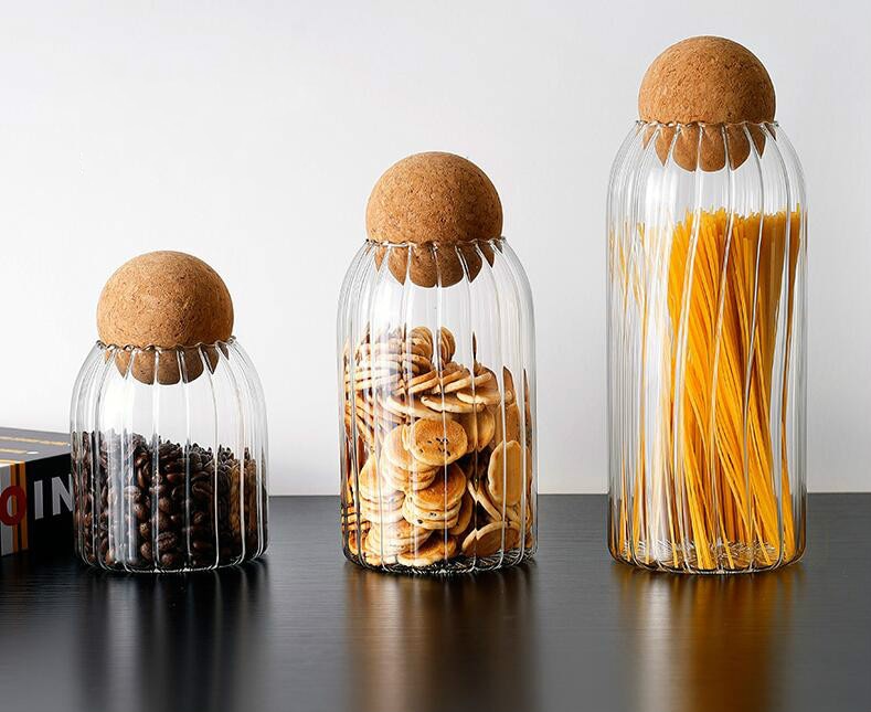 Glass jar with lid Kitchen Organizer