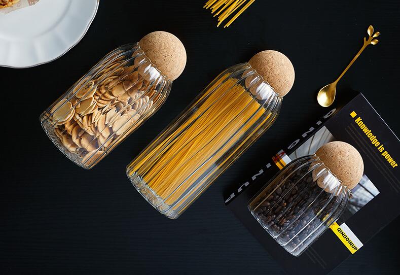 Glass jar with lid Kitchen Organizer