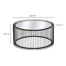 Basket Mirror & Metal Coffee Table
