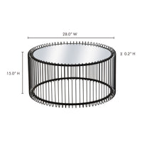 Basket Mirror & Metal Coffee Table