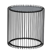 Basket Mirror & Metal Coffee Table