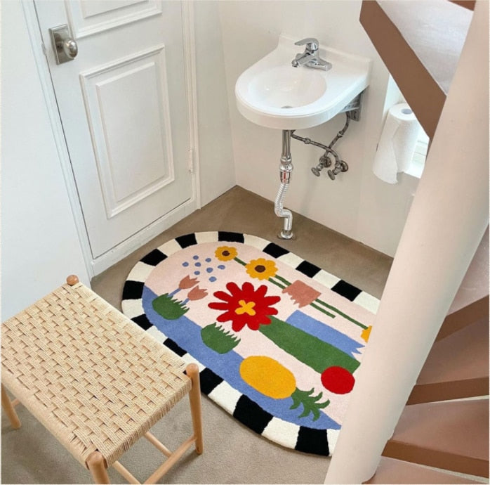 Bathroom Decoration Carpet Floor Mat Strip Soft Mats for Home Decoration