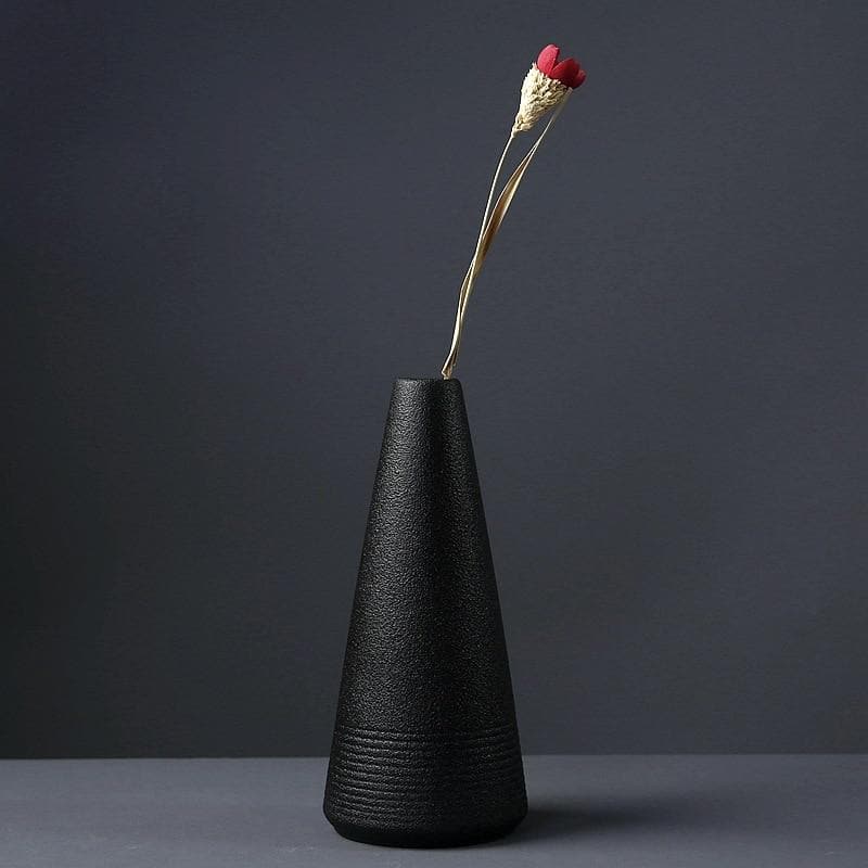 Black Textured Ceramic for Modern Home Decor and Office