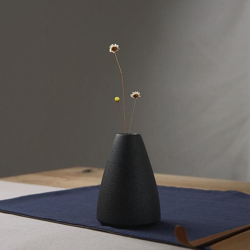 Black Textured Ceramic for Modern Home Decor and Office
