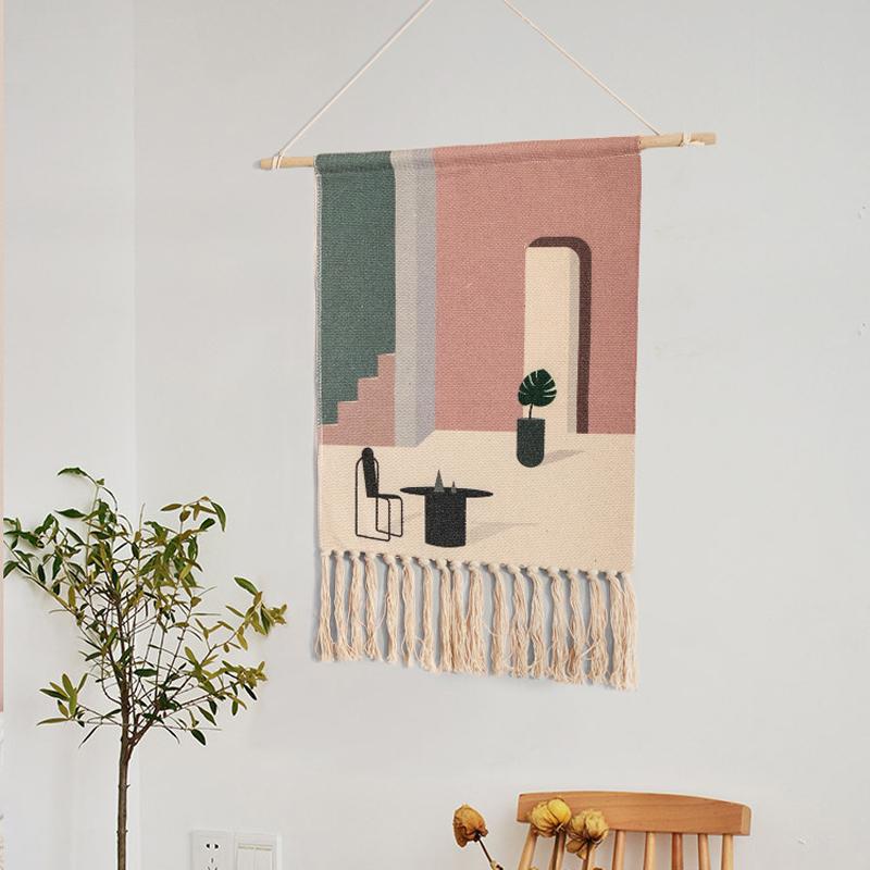 hanging plant tapestry Boho Hanging Tapestry