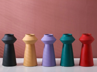 cylinder abstract vibrant color ceramic vase