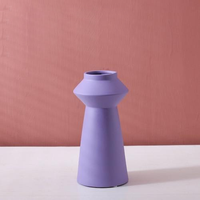 cylinder abstract vibrant color ceramic vase