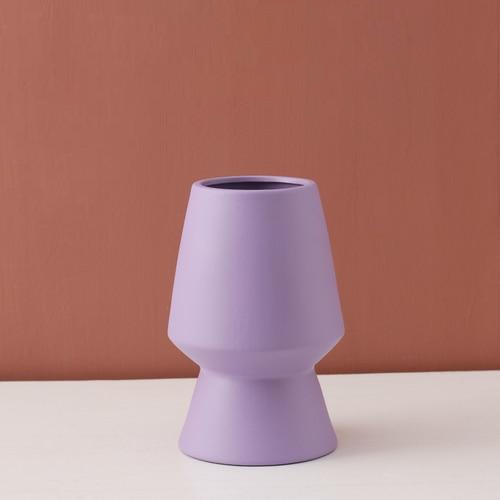 cylinder abstract vibrant color ceramic vase