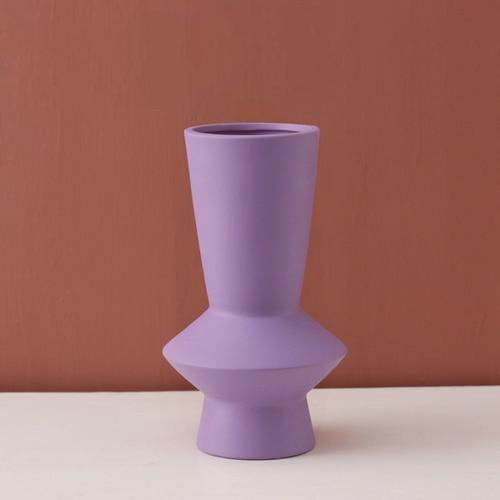 cylinder abstract vibrant color ceramic vase