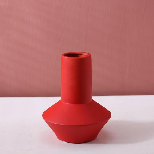 cylinder abstract vibrant color ceramic vase