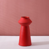 cylinder abstract vibrant color ceramic vase