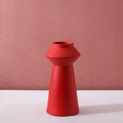 cylinder abstract vibrant color ceramic vase
