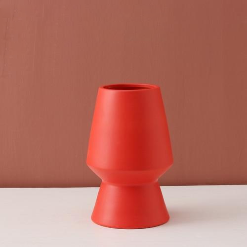 cylinder abstract vibrant color ceramic vase