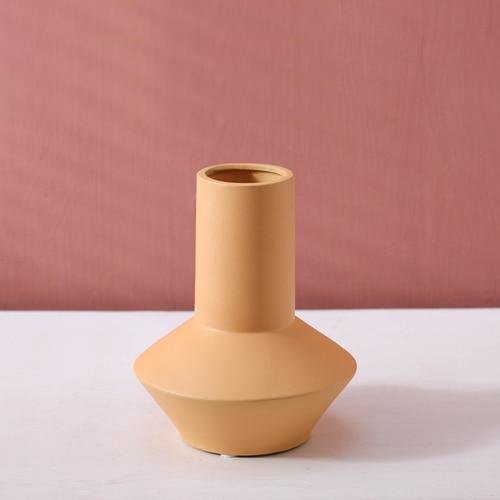 cylinder abstract vibrant color ceramic vase