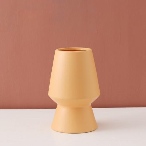 cylinder abstract vibrant color ceramic vase