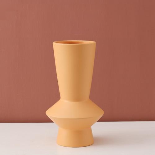cylinder abstract vibrant color ceramic vase