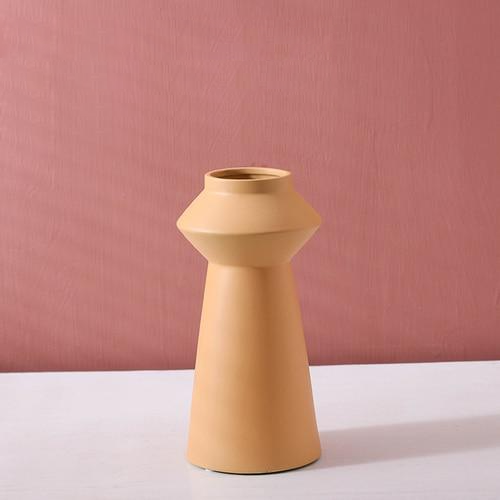 cylinder abstract vibrant color ceramic vase