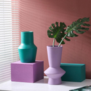 cylinder abstract vibrant color ceramic vase