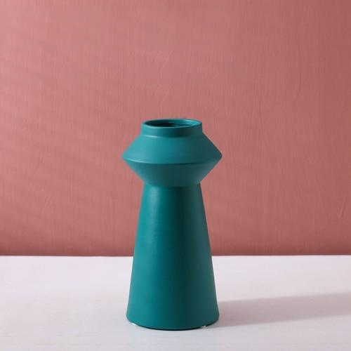 cylinder abstract vibrant color ceramic vase