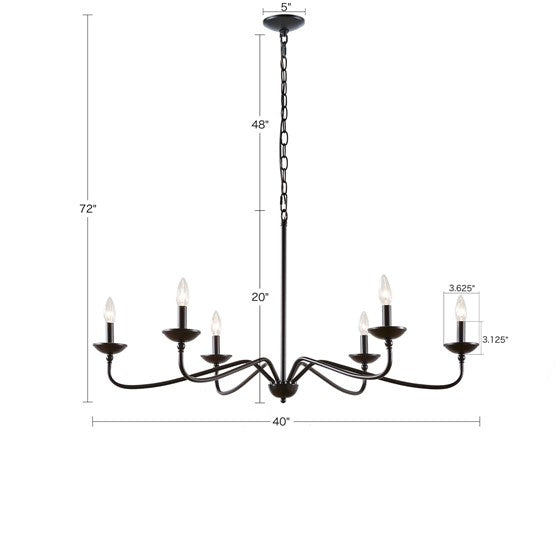 Brighton Farmhouse Metal Chandelier