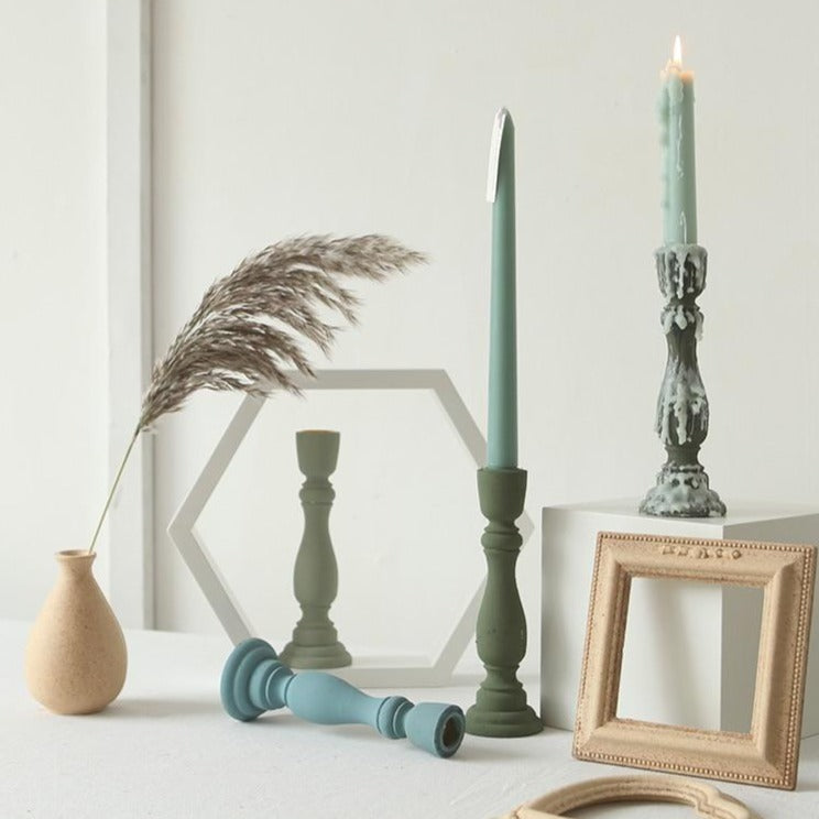 Brush Painted Vintage Candle Holder