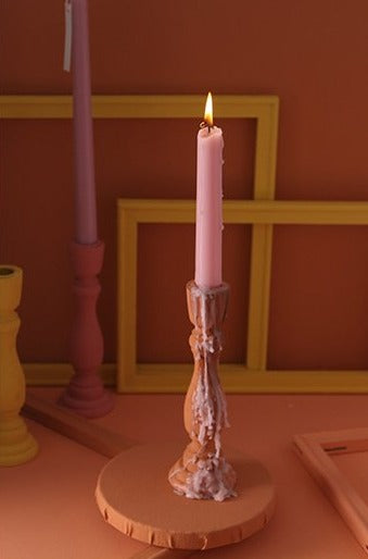 Brush Painted Vintage Candle Holder