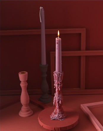 Brush Painted Vintage Candle Holder