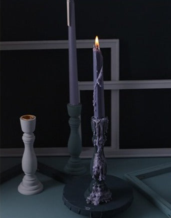 Brush Painted Vintage Candle Holder