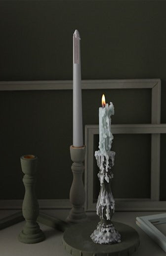 Brush Painted Vintage Candle Holder