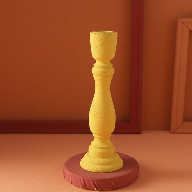 Brush Painted Vintage Candle Holder