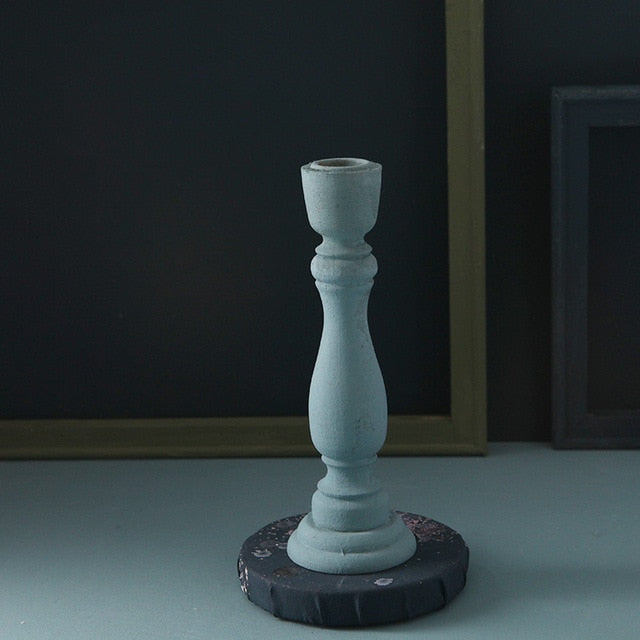 Brush Painted Vintage Candle Holder