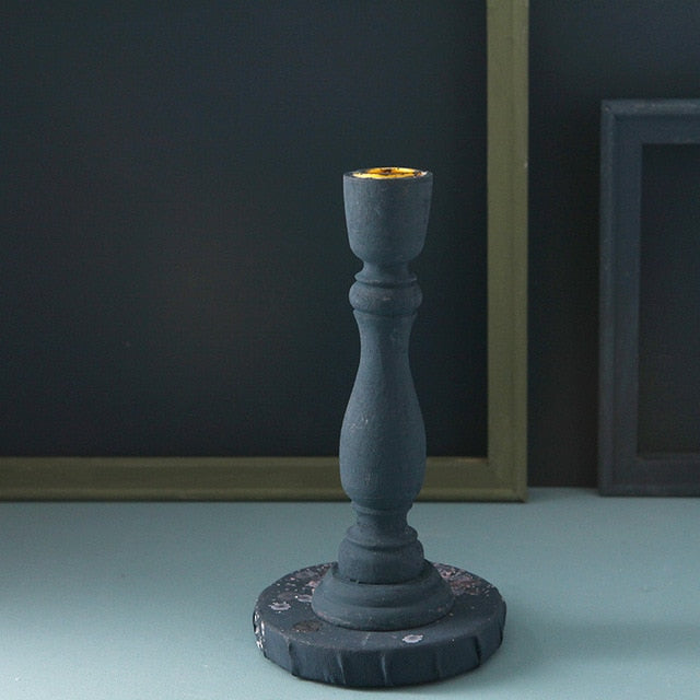 Brush Painted Vintage Candle Holder