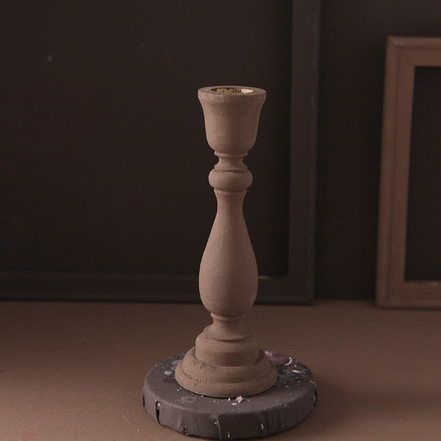 Brush Painted Vintage Candle Holder