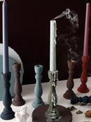 Brush Painted Vintage Candle Holder
