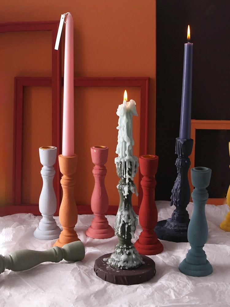 Brush Painted Vintage Candle Holder