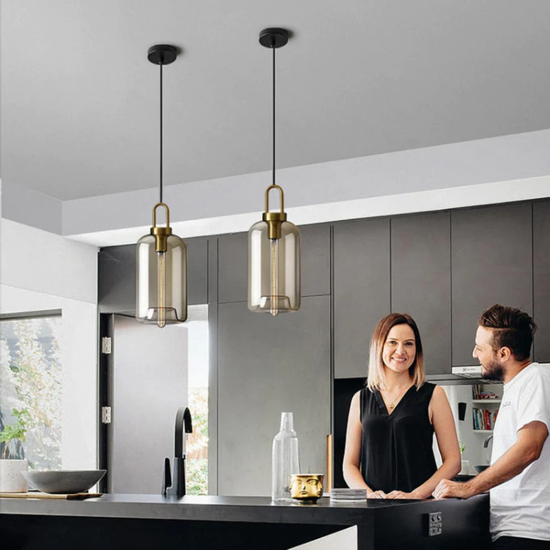 Cafe Sculpted Glass Pendant Light