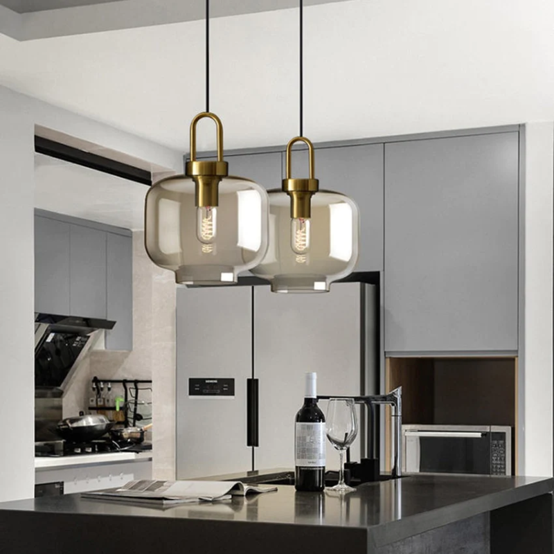 Cafe Sculpted Glass Pendant Light