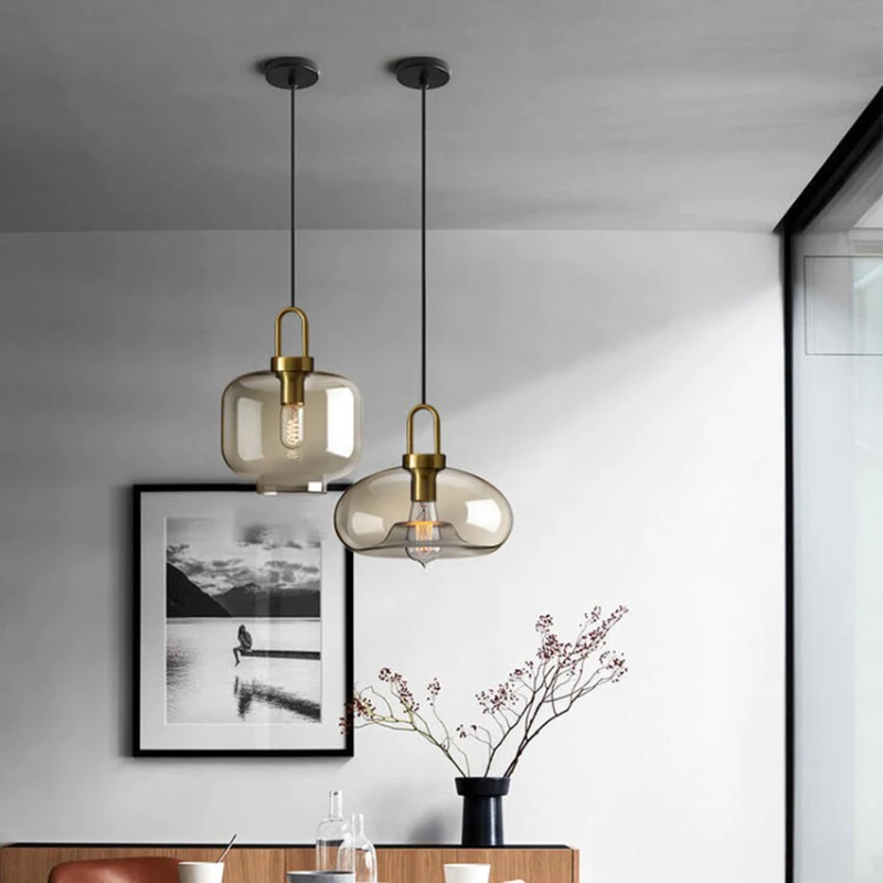 Cafe Sculpted Glass Pendant Light