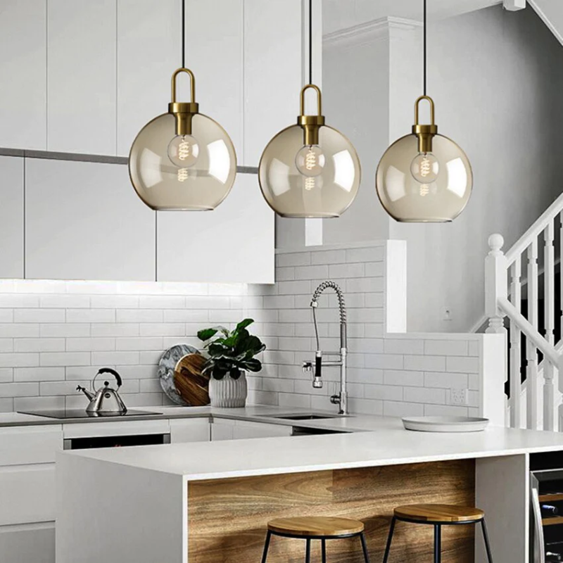 Cafe Sculpted Glass Pendant Light