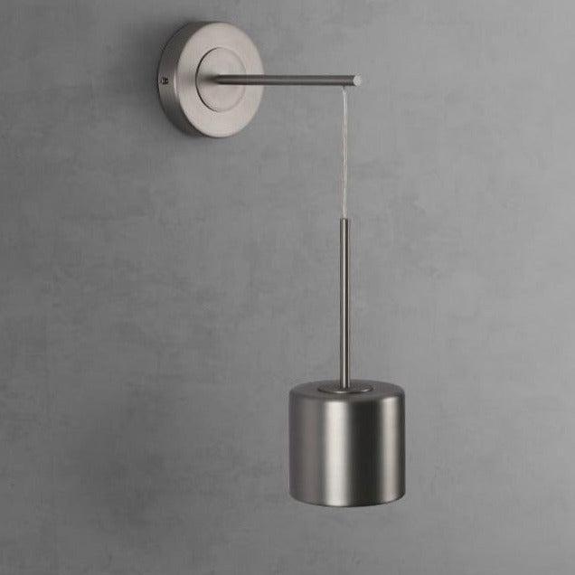 Round Polished Iron Wall Light