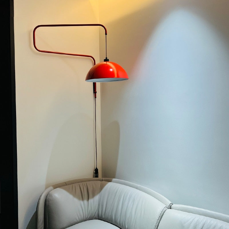 LED Arm Red Wall Lamp for Living/Dining Room 