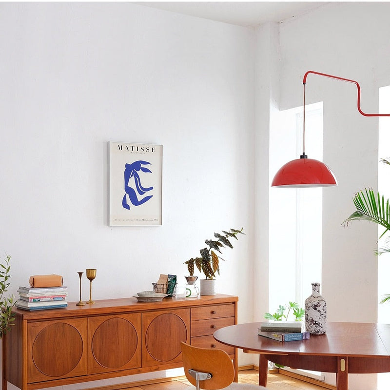 LED Arm Red Wall Lamp for Living/Dining Room 
