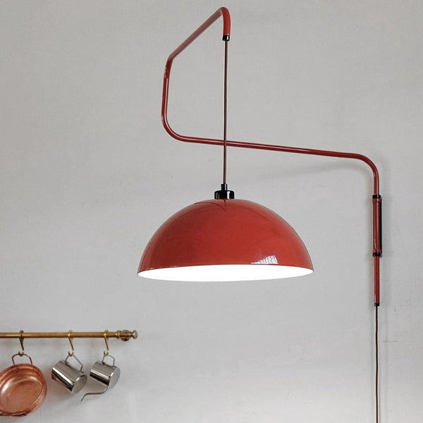 LED Arm Red Wall Lamp for Living/Dining Room 