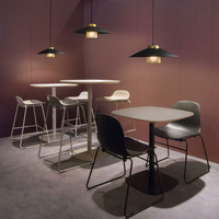 Round Black Gold Pendant Light