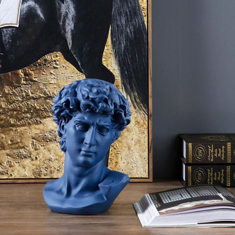 Resin Statue Sculpture Red Blue Color Home Decoration