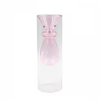 Glass Colorful Flower Vase with Modern Shapes and Morandi Style 