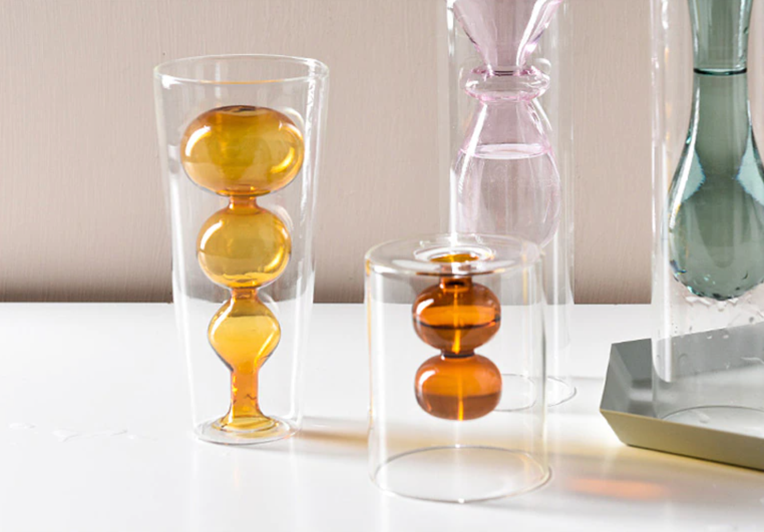 Color Inlay Glass Vase