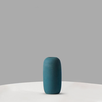 Teal Blue Green High Tube Minimalist Ceramic Vase